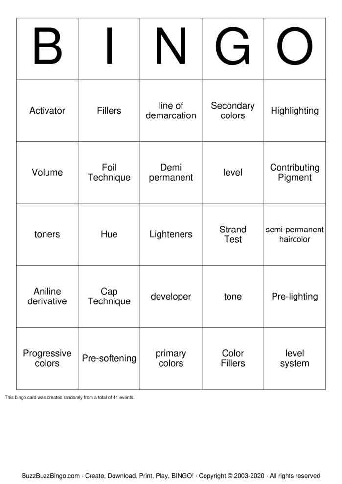 Download Free BARBER Bingo Cards Download Free BARBER Bingo Cards