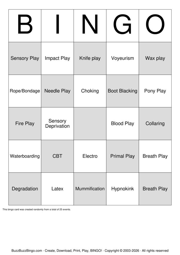 Download Free Custom Bingo Cards