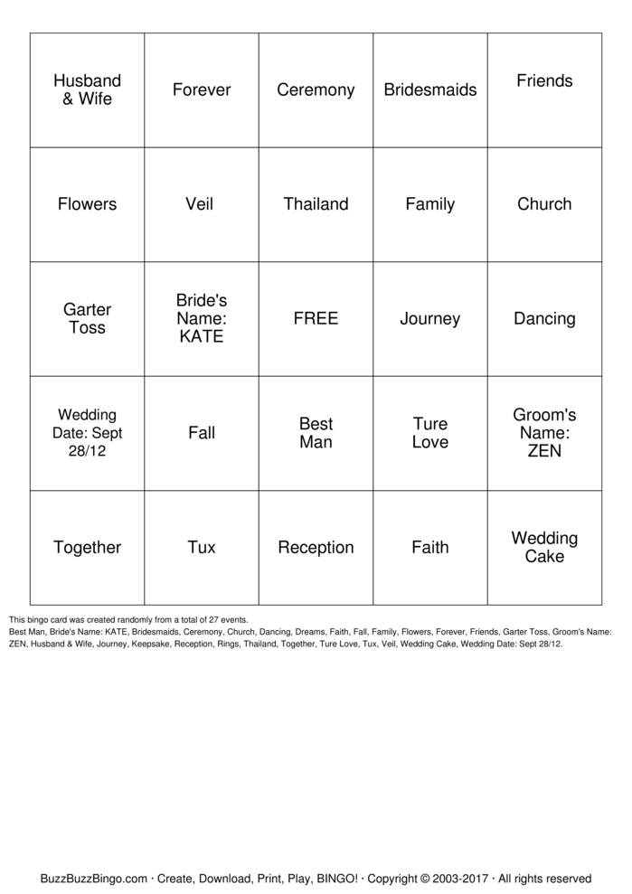Bridal Shower Bingo Cards to Download, Print and Customize!