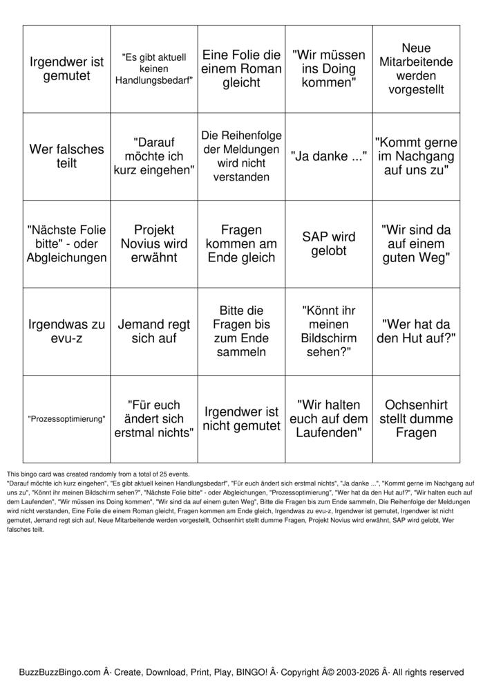 Download Free Bullshit Bingo Cards Download Free Bullshit Bingo Cards