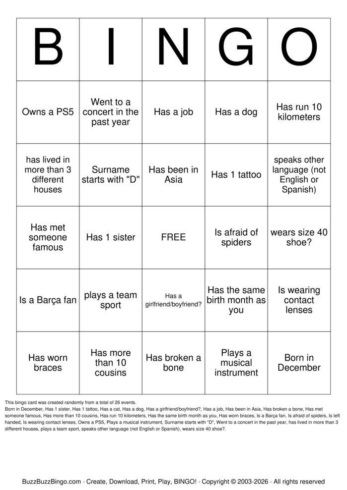 Download Free Classmate Bingo Bingo Cards Download Free Classmate Bingo Bingo Cards