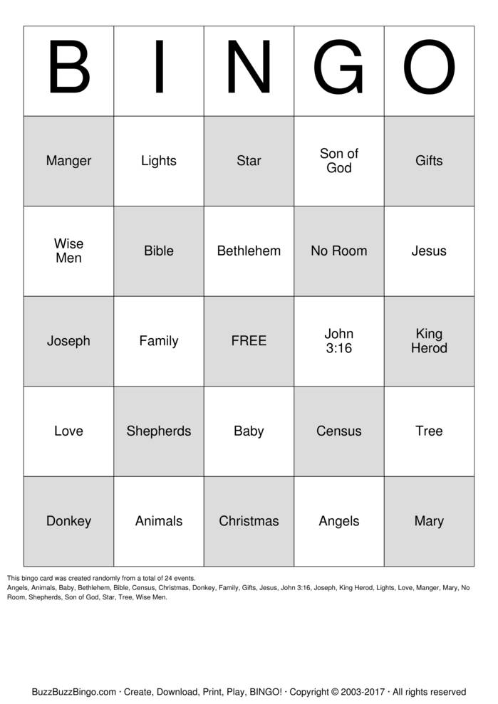 Download Free Custom Bingo Cards