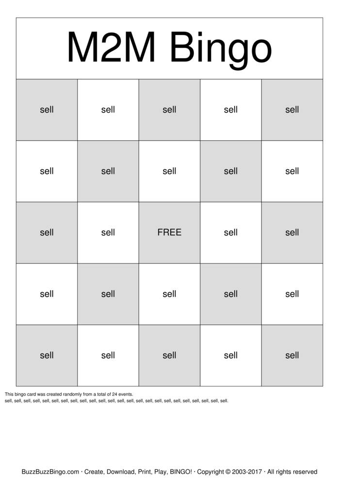 Custom Bingo Cards to Download, Print and Customize!