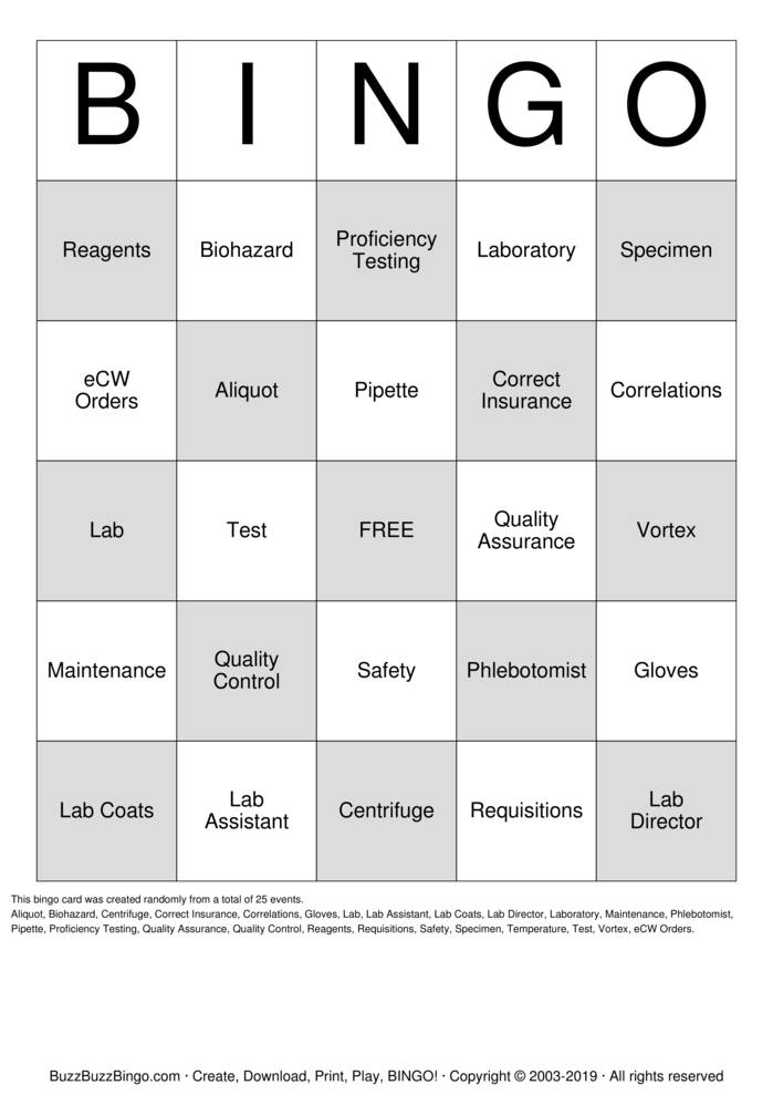 Download Free IMCT Lab Week Bingo Bingo Cards Download Free IMCT Lab Week Bingo Bingo Cards