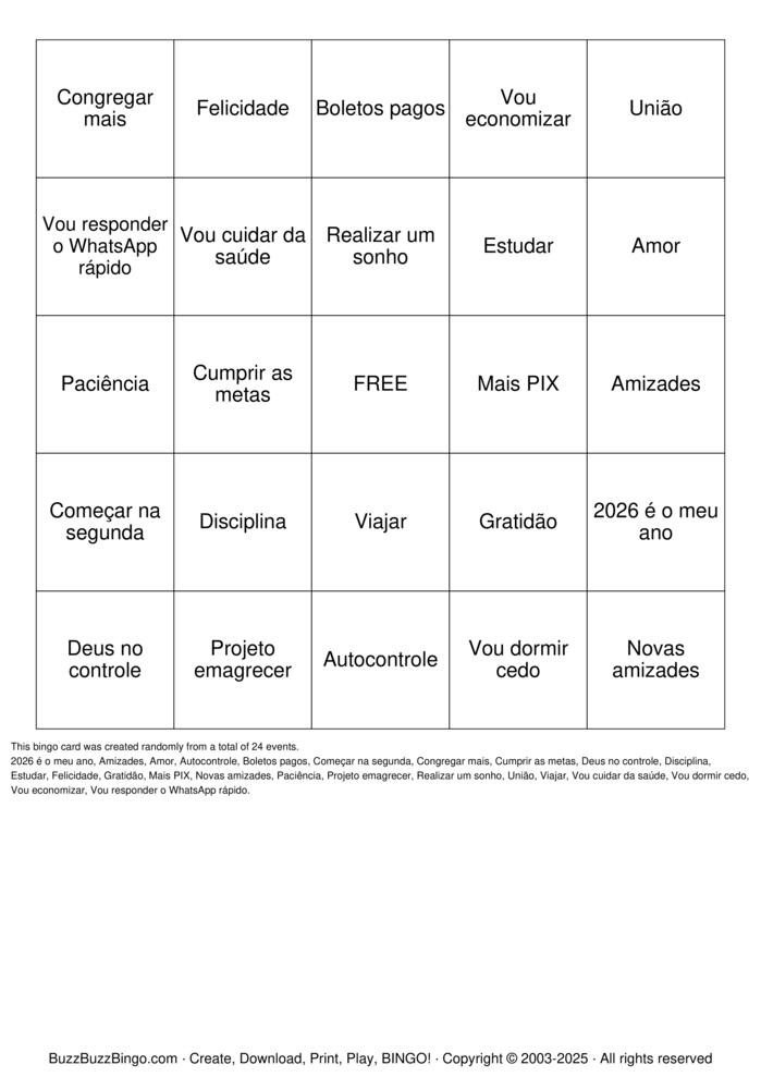 Download Free Bingo ANO NOVO Bingo Cards