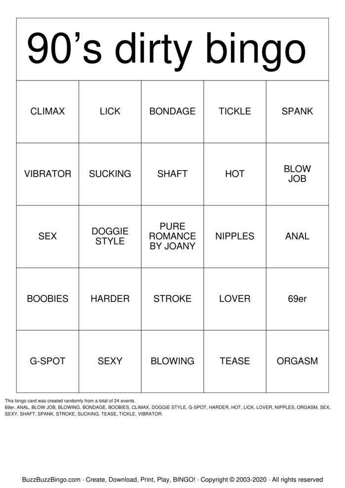 Download Free DIRTY BINGO Bingo Cards Download Free DIRTY BINGO Bingo Cards