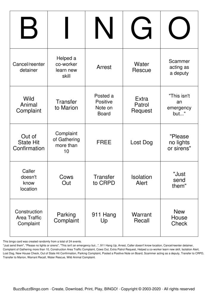 Download Free Dispatch Bingo! Bingo Cards Download Free Dispatch Bingo! Bingo Cards