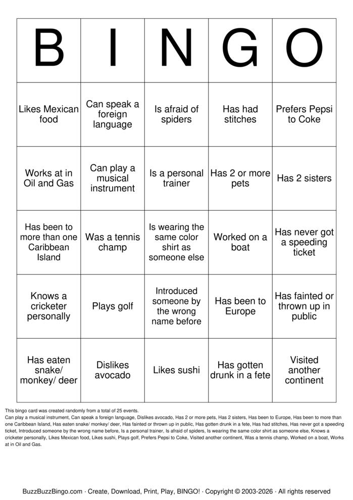 Download Free Find Someone Who- Jilisa's Luau Edition Bingo Cards