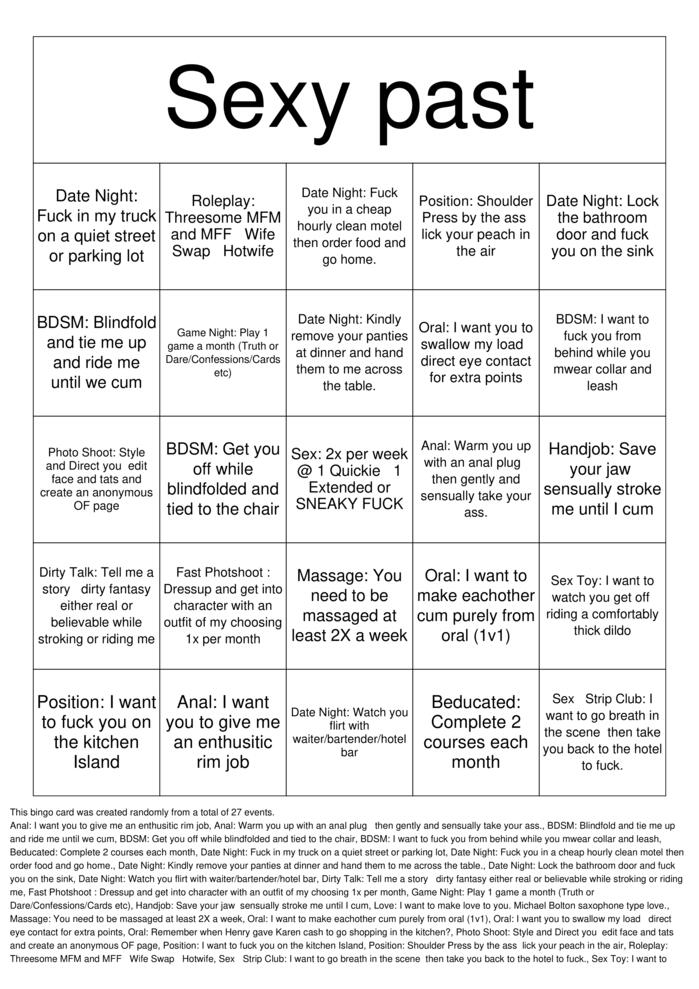Download Free Past Sexual Experiences Bingo Cards Download Free Past Sexual Experiences Bingo Cards