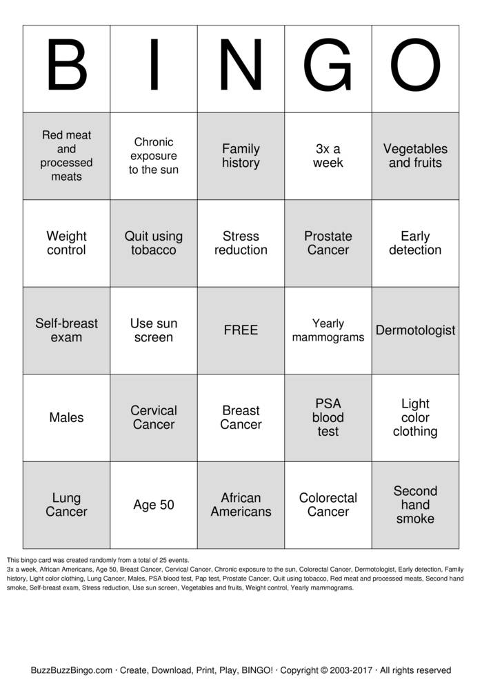 Breast Cancer Awareness Bingo Cards to Download, Print and Customize!