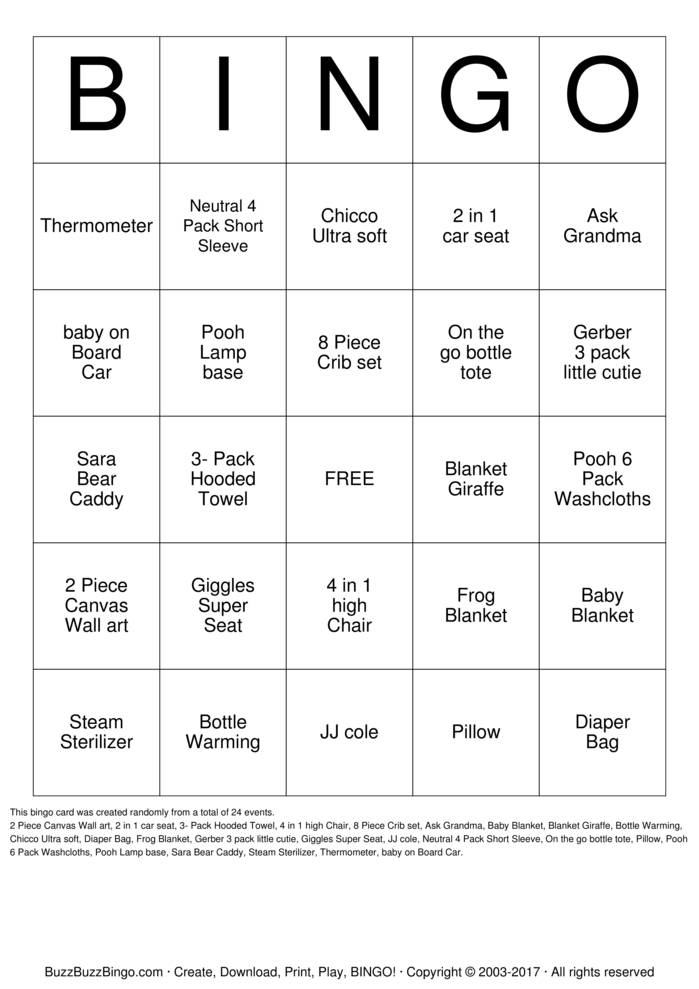 Download Free Custom Bingo Cards