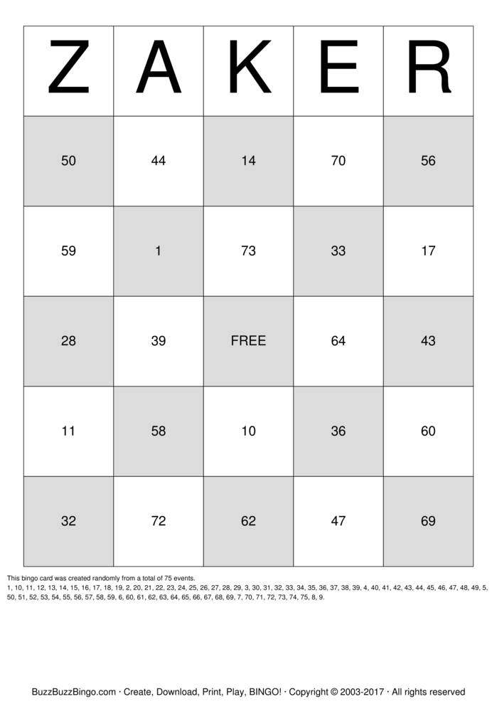 Custom Bingo Cards to Download, Print and Customize!