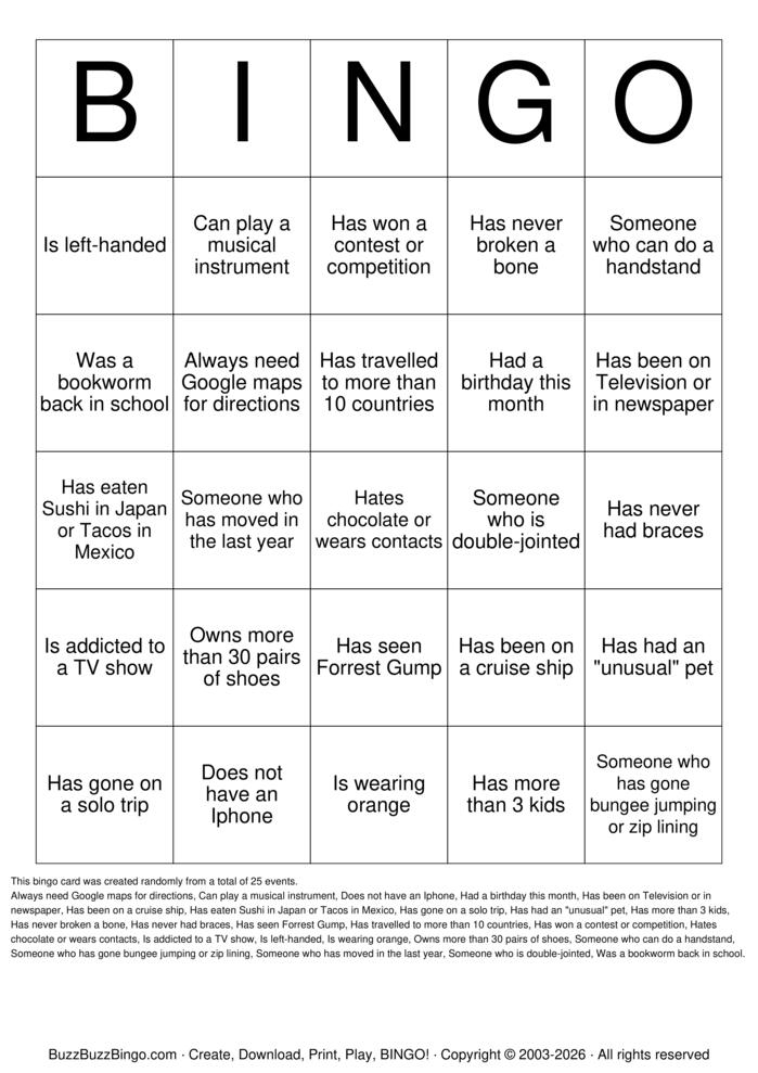 Download Free Icebreaker Bingo Cards Download Free Icebreaker Bingo Cards