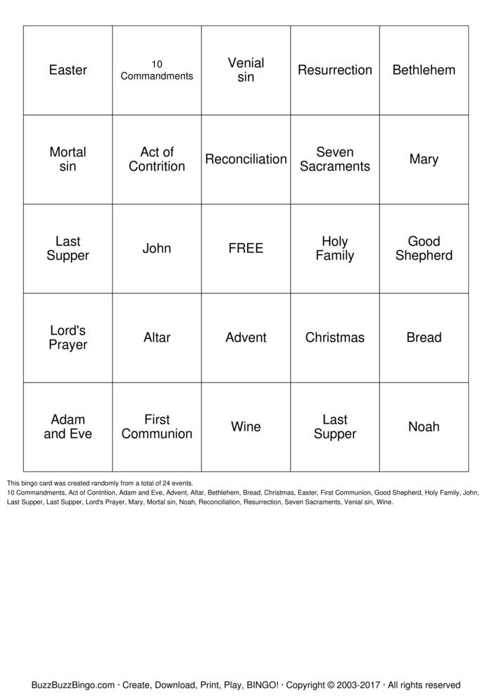 Bingo Cards to Download, Print and Customize!