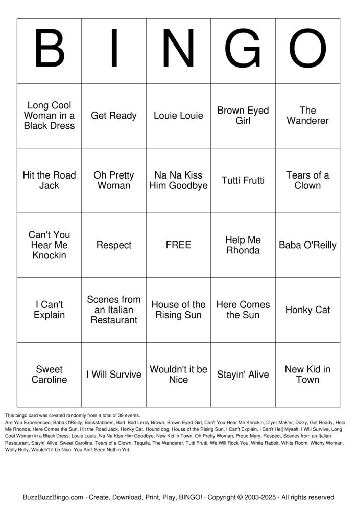 Download Free Custom Bingo Cards Download Free Custom Bingo Cards