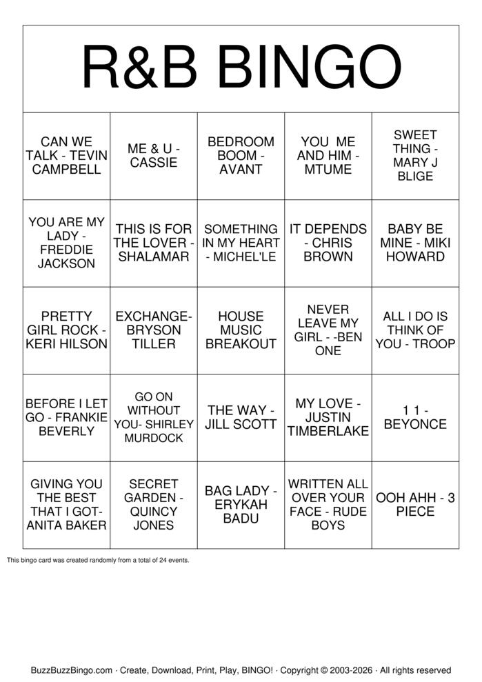 Download Free Custom Bingo Cards Download Free Custom Bingo Cards