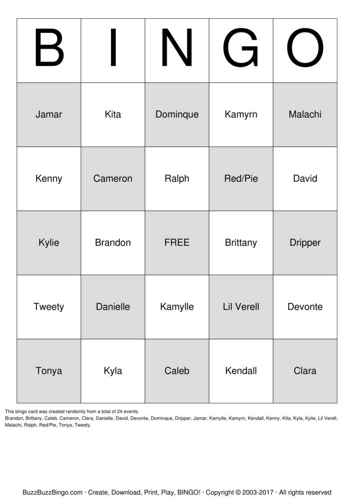 Family Bingo Cards to Download, Print and Customize!