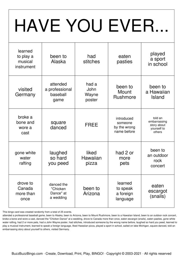 Getting to Know You! Bingo Cards to Download, Print and Customize!