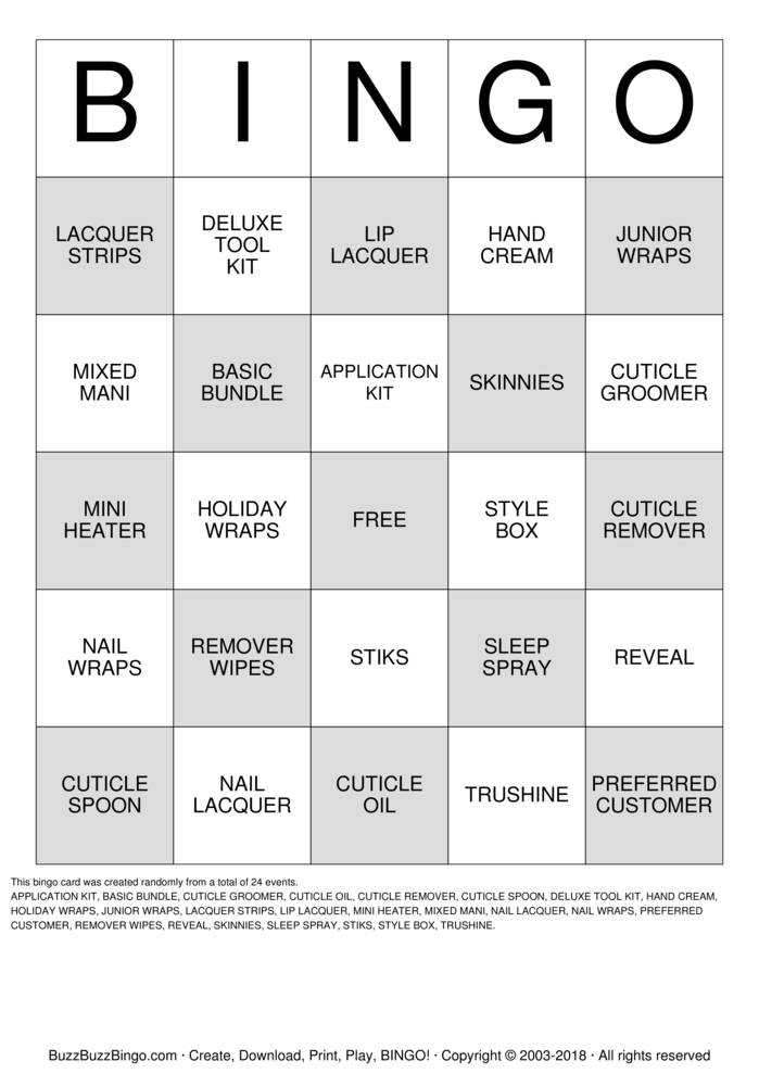 Download Free JAMBERRY Bingo Cards Download Free JAMBERRY Bingo Cards