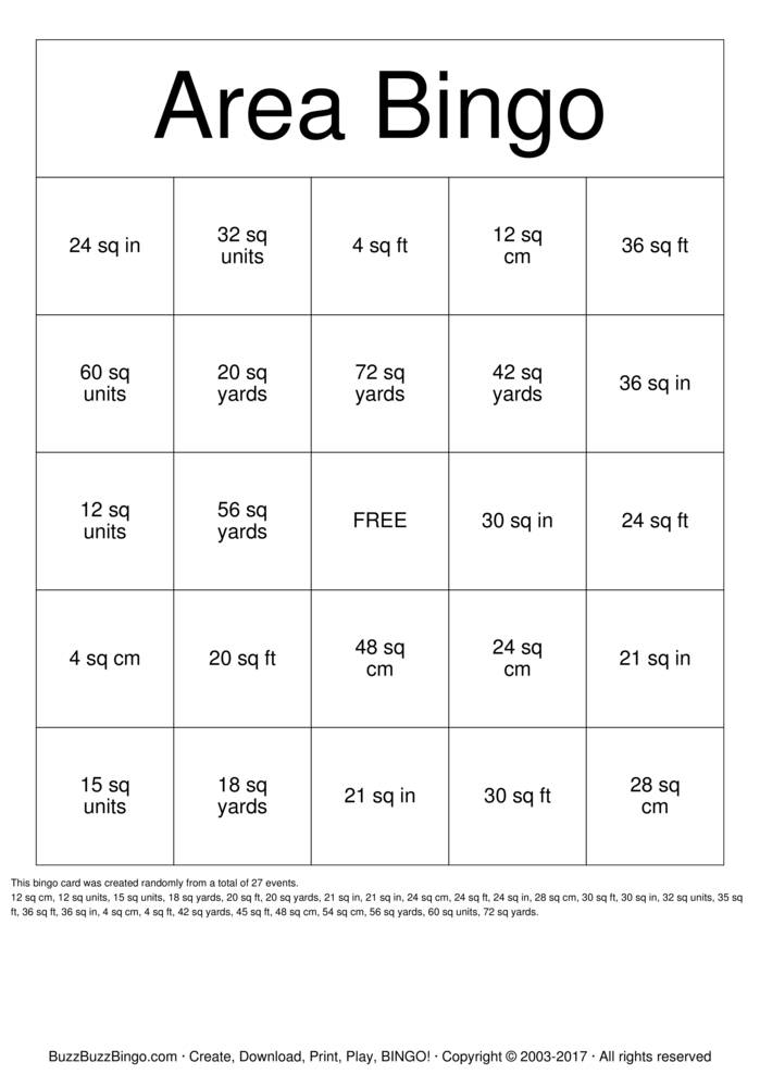 Math Bingo Cards to Download, Print and Customize!