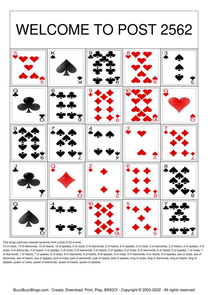 Pokeno Bingo Cards to Download, Print and Customize!