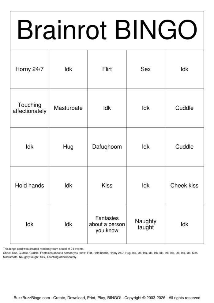 Download Free Skibidi bingo Bingo Cards