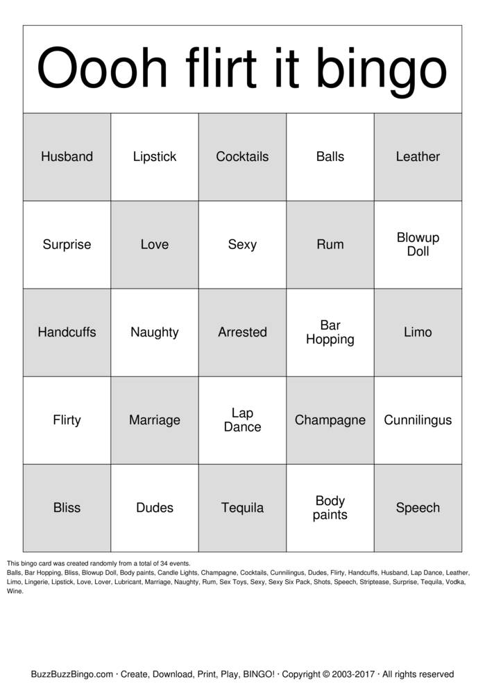 Download Free Bachelorette Party Bingo Cards