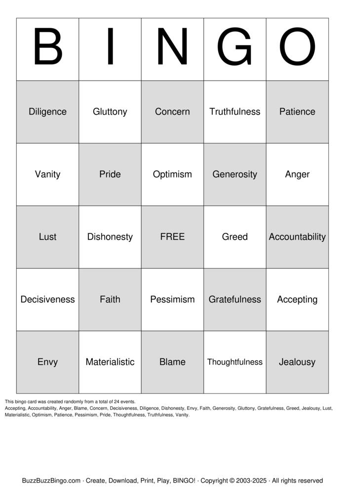 Download Free Custom Bingo Cards Download Free Custom Bingo Cards