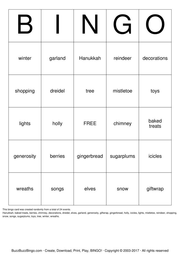 Download Free Custom Bingo Cards Download Free Custom Bingo Cards