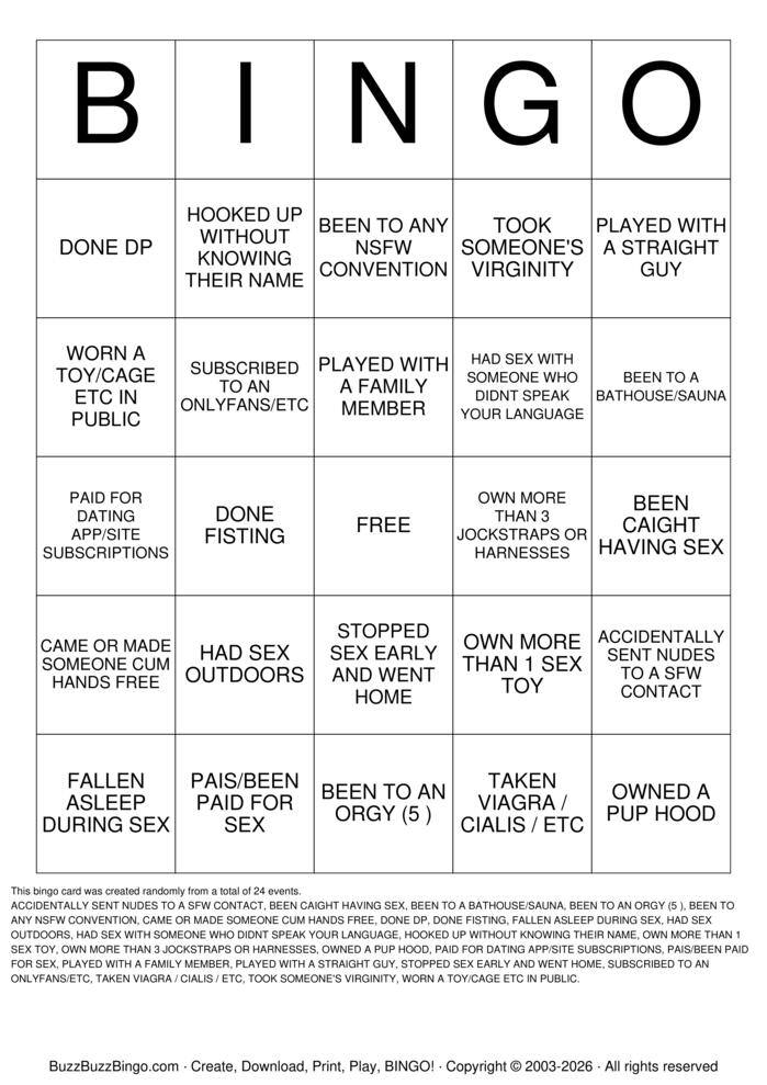 Download Free Freaky Bingo Bingo Cards Download Free Freaky Bingo Bingo Cards