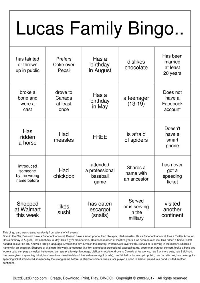 Download Free Getting to Know You! Bingo Cards