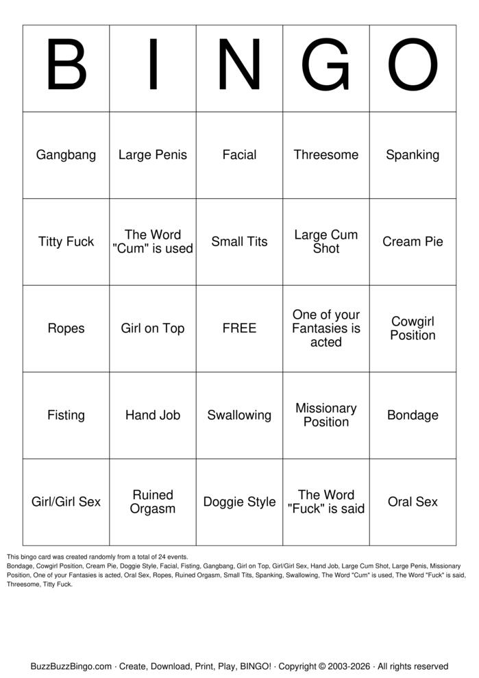 Download Free Porno Bingo Bingo Cards Download Free Porno Bingo Bingo Cards