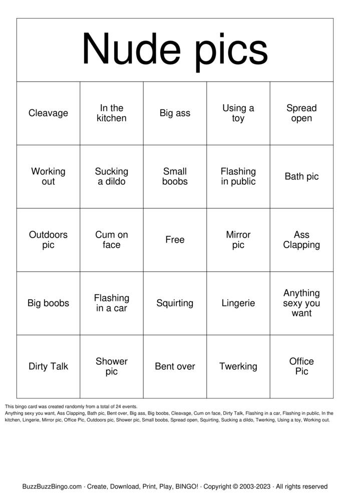Download Free Sexy Bingo Bingo Cards