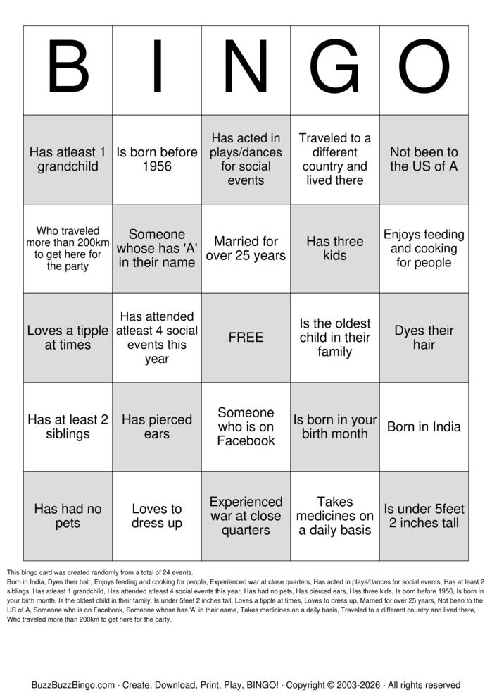Download Free 75th Birthday Bingo  Bingo Cards
