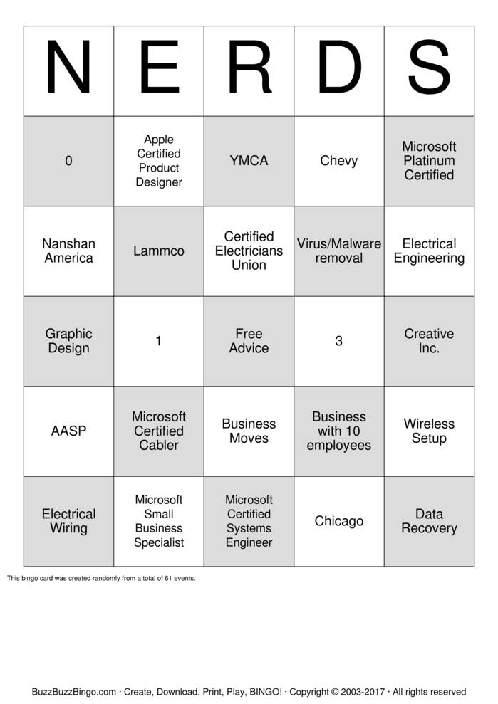 Download Free Abstract Technology Group Bingo Cards