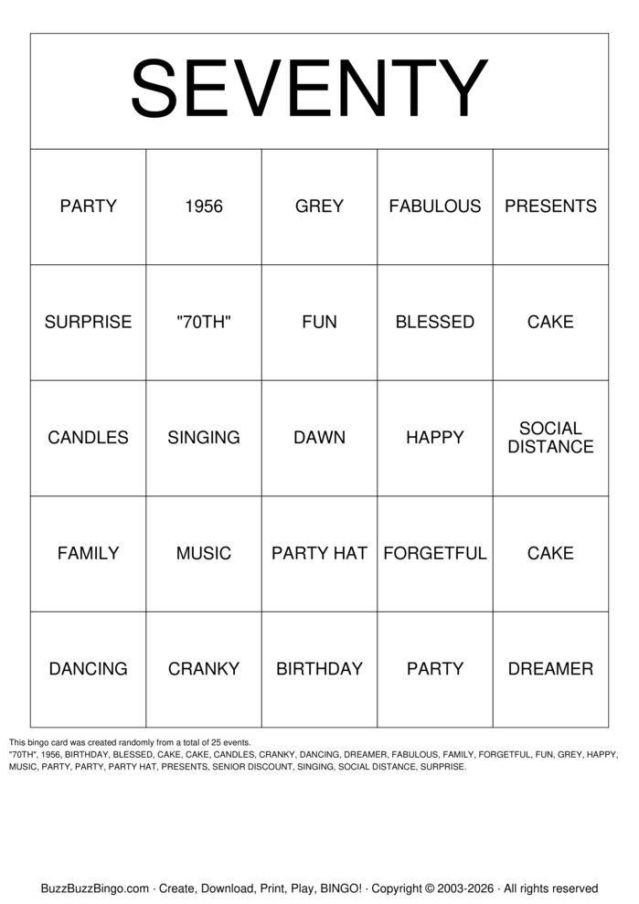 Download Free BIRTHDAY Bingo Cards