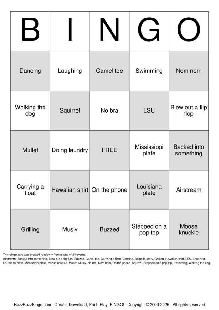 Download Free Custom Bingo Cards