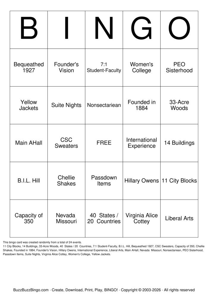 Download Free Custom Bingo Cards