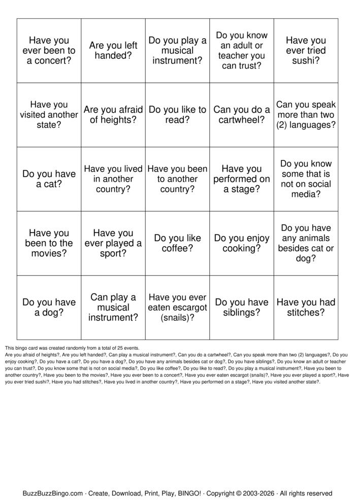 Download Free GETTING TO KNOW YOU Bingo Cards Download Free GETTING TO KNOW YOU Bingo Cards