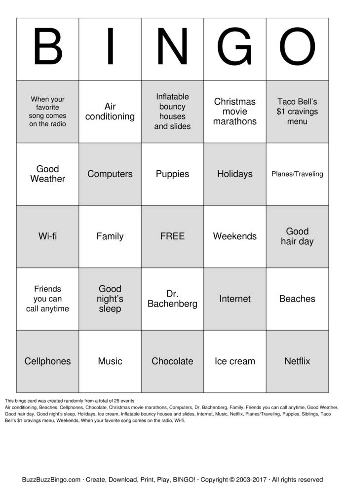 Gratitude Bingo Bingo Cards to Download, Print and Customize!