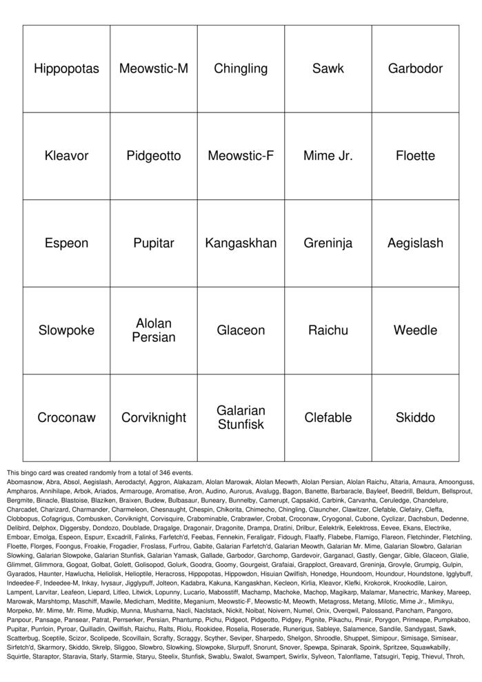 Download Free Pokemon legends ZA Bingo Cards Download Free Pokemon legends ZA Bingo Cards