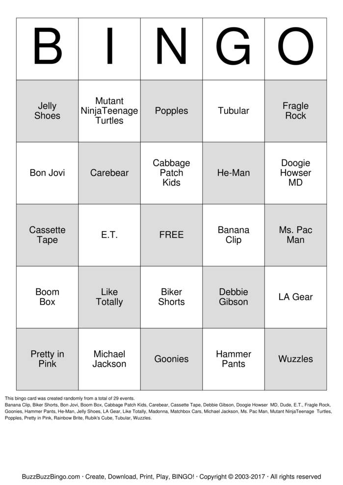 Teenage Mutant Ninja Turtles Bingo Cards to Download, Print and Customize!