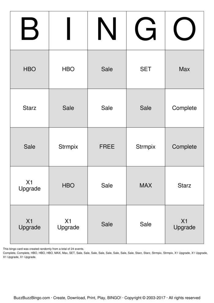 Bingo Cards to Download, Print and Customize!