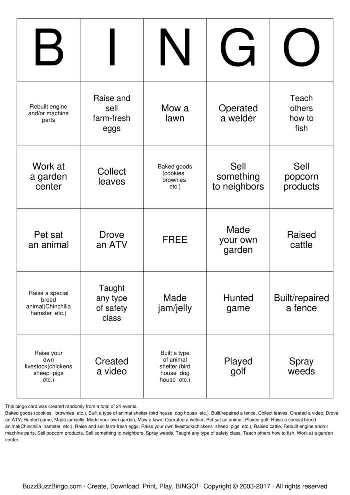 Download Free Custom Bingo Cards Download Free Custom Bingo Cards