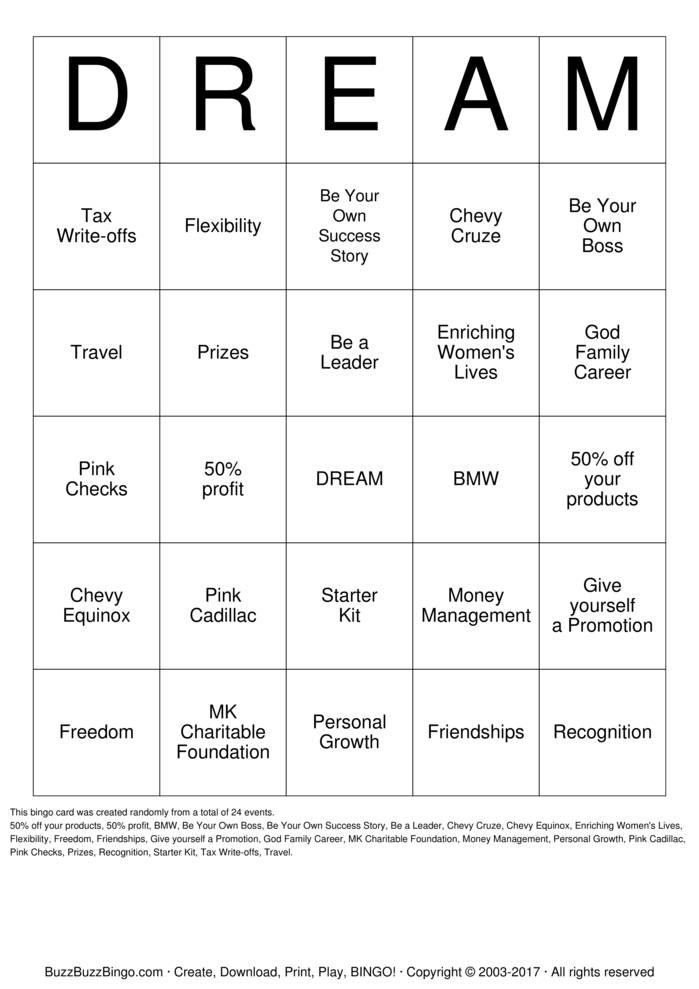 Download Free Custom Bingo Cards