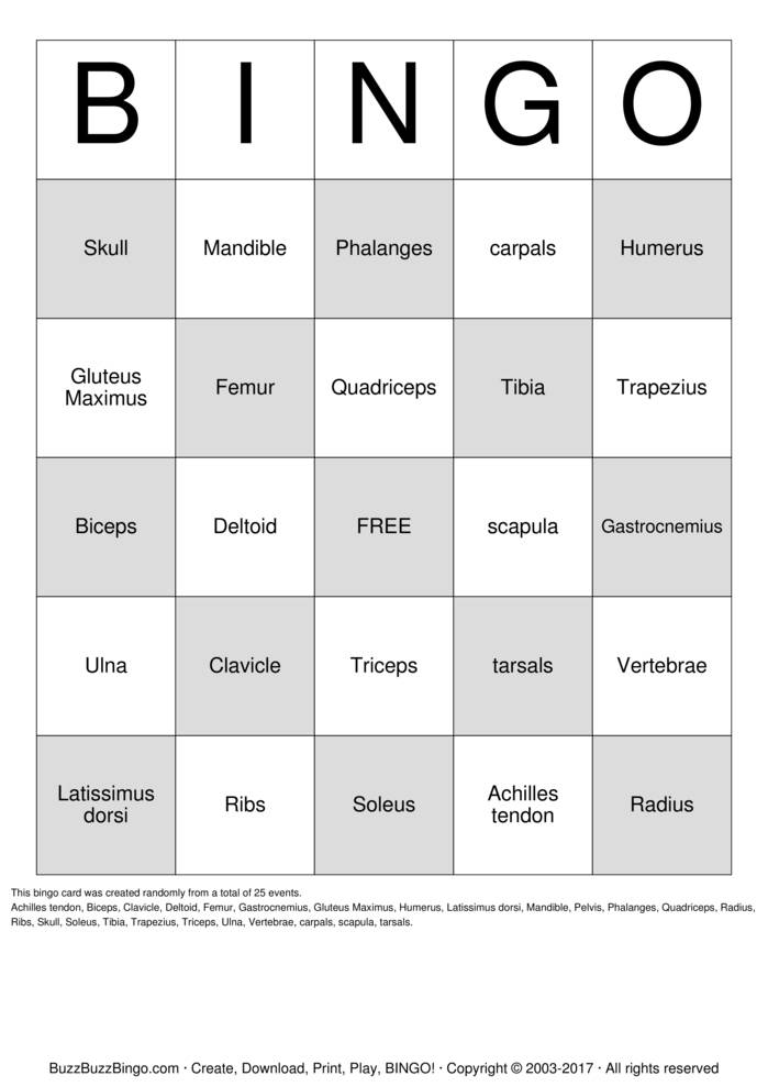 Download Free Custom Bingo Cards