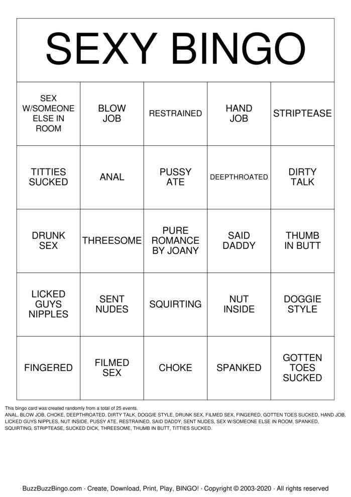 DIRTY BINGO Bingo Cards To Download Print And Customize 