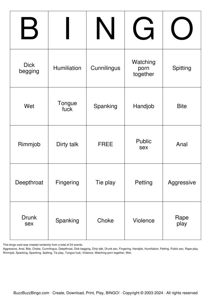 Download Free Kinks Bingo Cards