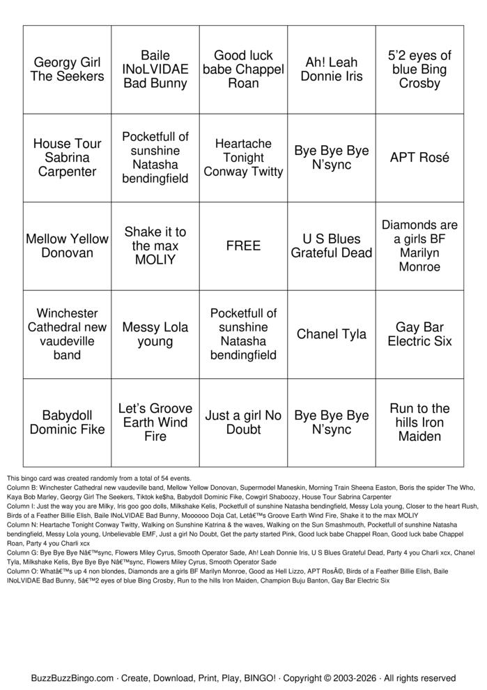Download Free Meaty Beaty Big n Bouncy Bingo Bingo Cards