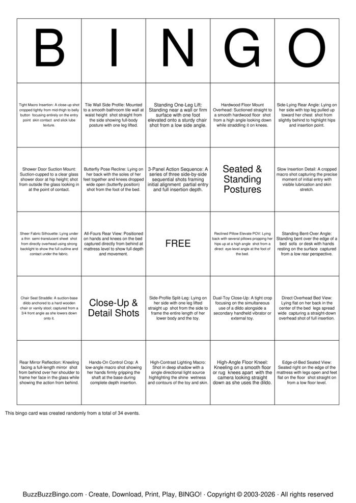 Download Free Sex Act Bingo Bingo Cards